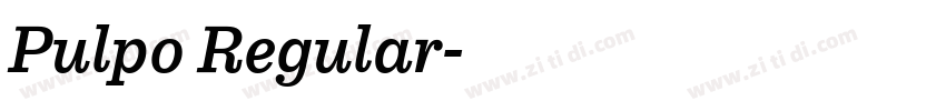 Pulpo Regular字体转换